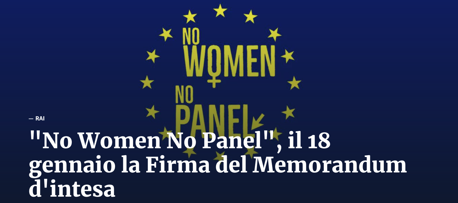 AGI DONNE - MEMORANDUM  "NO WOMEN NO PANEL"